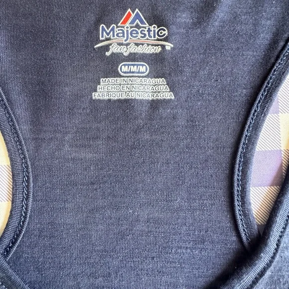 Majestic Navy Atlanta Braves Racerback Tank - Picture 3 of 4